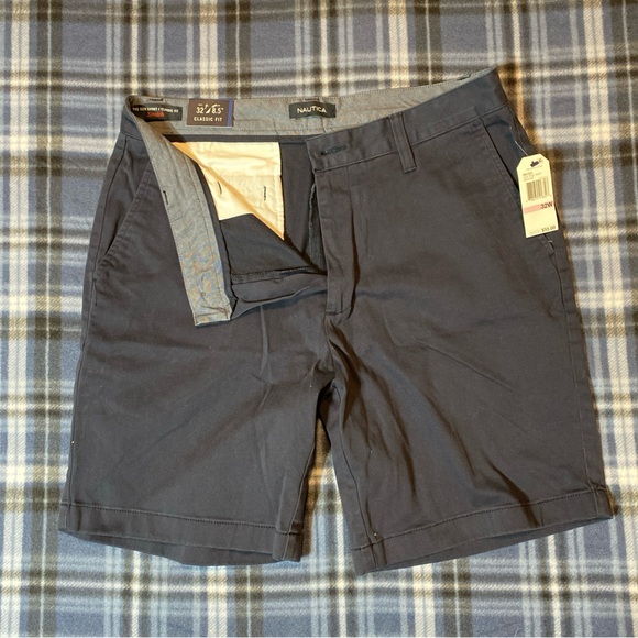 Nautica Other - Nautica the Deck Shorts, Classic Fit Stretch, Adult Size 32W, 8.5" Inseam Blue